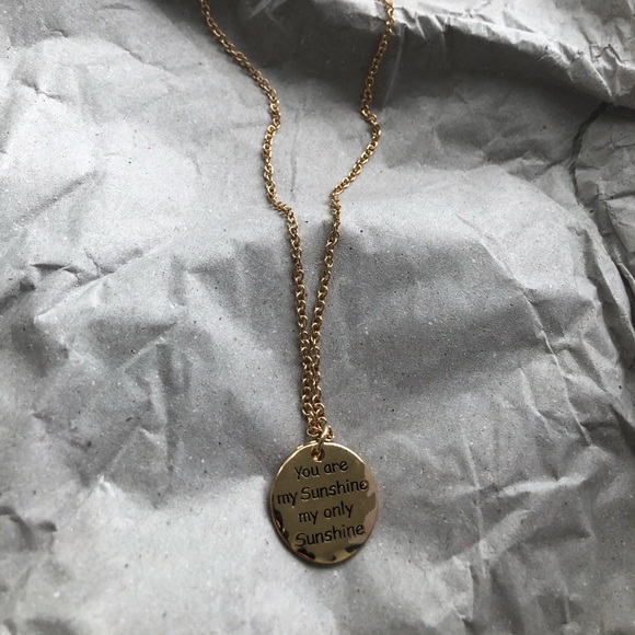You Are My Sunshine Necklace Pendant- sun charm - Picture 6 of 9